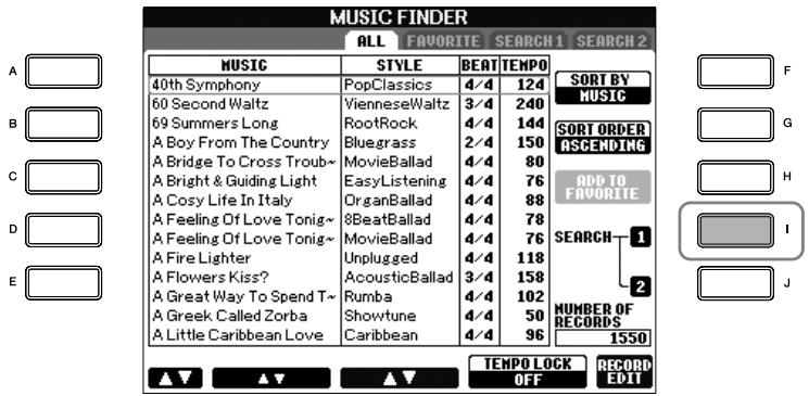 SONY CVP305 - Recherche des enregistrements - 1