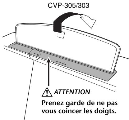 SONY CVP305 - Pour abaisser le poutine : - 1