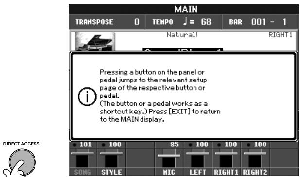 SONY CVP305 - Exemple d'emploi de I'écran de fonction Guide - 1