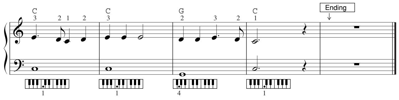 SONY CVP305 - Reproduction de « Mary Had a Little Lamb » à l'aide de la fonction Auto Accompaniment - 2