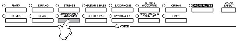 SONY CVP305 - Reproduction de voix différentes avec les mains gauche et droite (parties Right 1 et Left) - 2