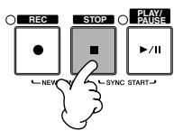 SONY CVP305 - Appuyez sur la touche SONG [STOP] pour interrompre l'enregistrement. - 1
