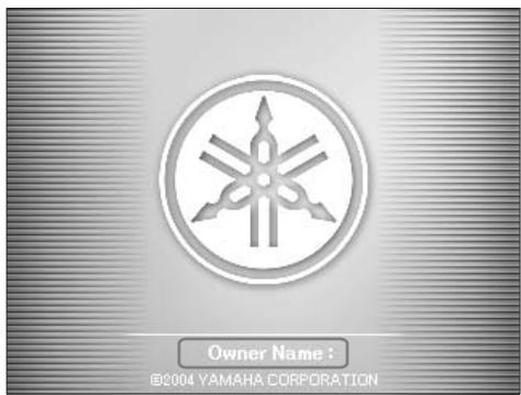 SONY CVP305 - Saisie du nom du propriétaire dans l'écran d'ouverture - 1