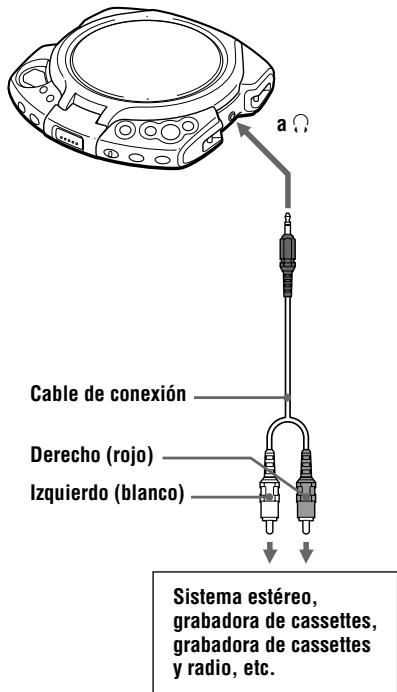 SONY D-7WD - Conexión de un sistemas estéreo - 1