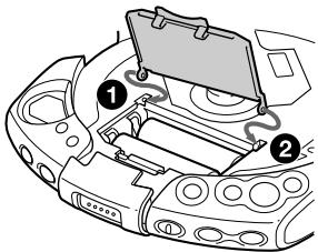SONY D-7WD - Para fazer la taps del compartmento de las pilas - 1