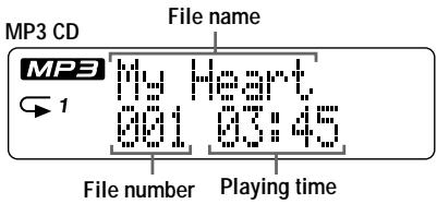MP3 CD File name MP3 1 My Heart MP3 45 File number Playing time