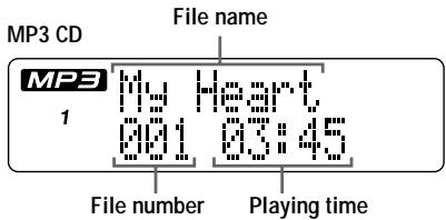 MP3 CD 1 File name MP3 1 File number Playing time 45
