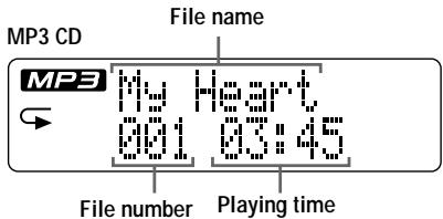 MP3 CD File name MP3 My Heart 801 80:45 File number Playing time