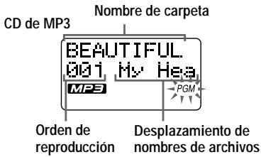 SONY D-CS901 - Empuje la tecla de control de 3 vías hacia ▶/▶▶ I o ◀◀ para seleccionar una pista. - 2