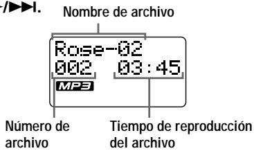 SONY D-CS901 - Empuje la tecla de control de 3 vías hacia ▶/▶▶I. - 1