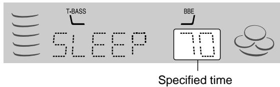 T-BASS SLEEP BBE 70 Specified time