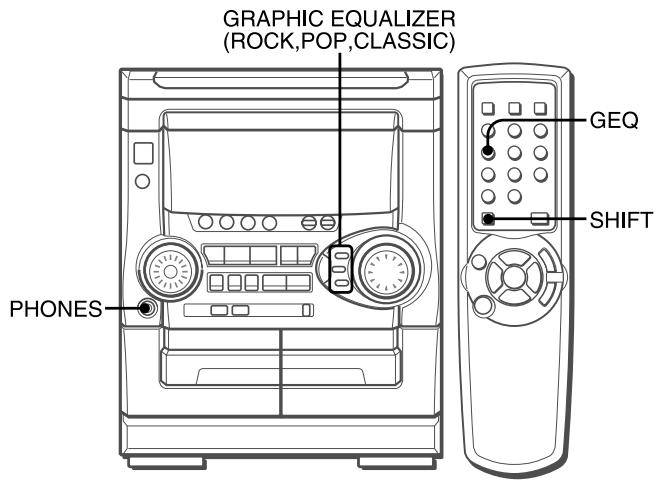 GRAPHIC EQUALIZER (ROCK,POP,CLASSIC) PHONES GEQ SHIFT
