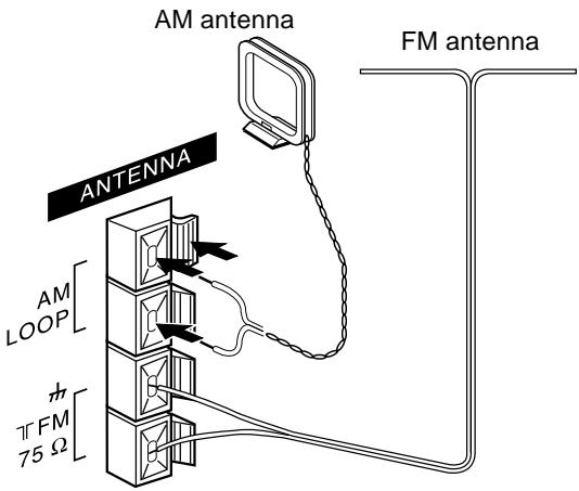 AM antenna FM antenna ANTENNA AM LOOP 75 FM 75 Ω