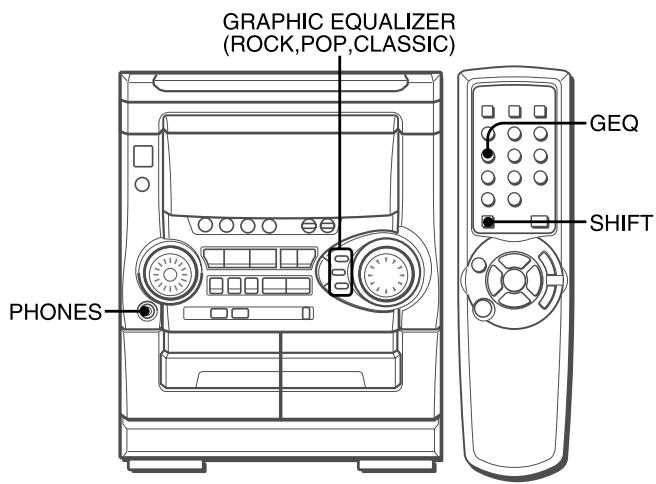 GRAPHIC EQUALIZER (ROCK,POP,CLASSIC) PHONES GEQ SHIFT