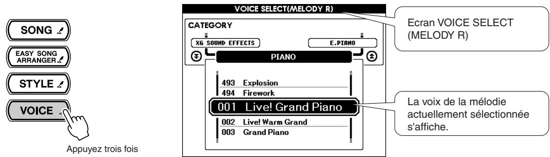SONY DGX505 - Appuyez trois fois sur la touche [VOICE]. - 1