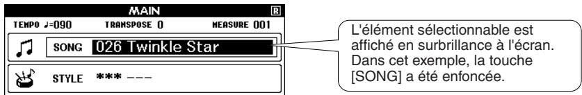 SONY DGX505 - Utilisez le cadran pour sélectionner un élément ou une valeur. - 1