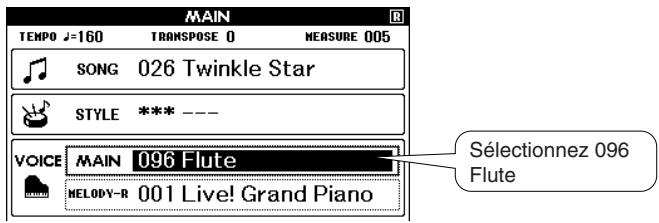 SONY DGX505 - Sélectionnez la voix que vous souhaitez jouer. - 2