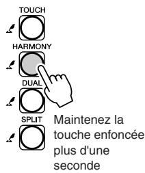 SONY DGX505 - Maintenez la touche [HARMONY] enfoncée pendant plus d'une seconde. - 1