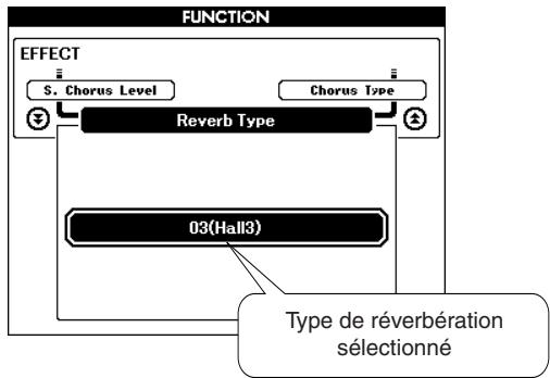 SONY DGX505 - Utilisez le cadran pour sélectionner un type de réverbération. - 2
