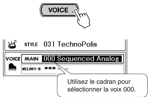 SONY DGX505 - Sélectionnez la voix « 000 » (étapes 1 – 2 de la page 23). - 1