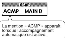 SONY DGX505 - Appuyez sur la touche [ACMP ON/OFF] (Activation/désactivation de l'accompagnement). - 2