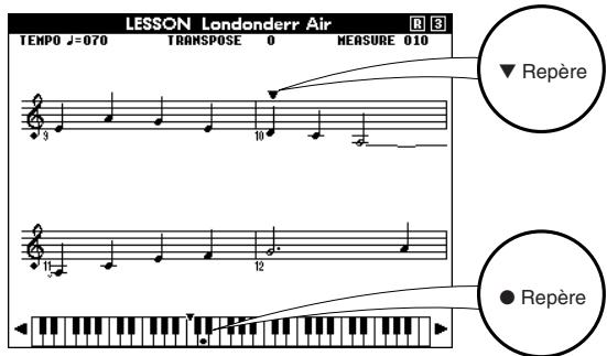 SONY DGX505 - La reproduction du morceau démarre automatiquement lorsque vous sélectionnez Lesson 3. - 1