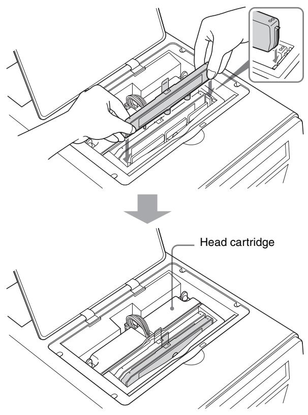SONY LPR-1000MD - Matching the protruding part placed on the right side of the ink cartridge with the groove of the - 1