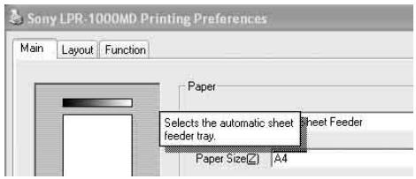 SONY LPR-1000MD - Displaying the Description of Functions of Setting Items - 2