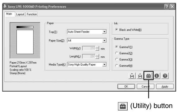 SONY LPR-1000MD - Aligning the Print Position - 1