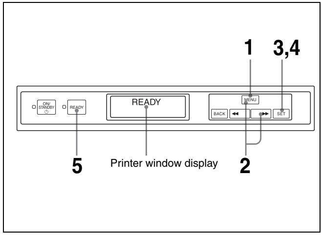 SONY LPR-1000MD - Printing a Test Page From the Operation Panel - 1