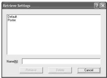 SONY LPR-1000MD - Retrieving the Print Settings Saved - 2