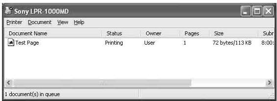 SONY LPR-1000MD - Click the [Job] button. - 2