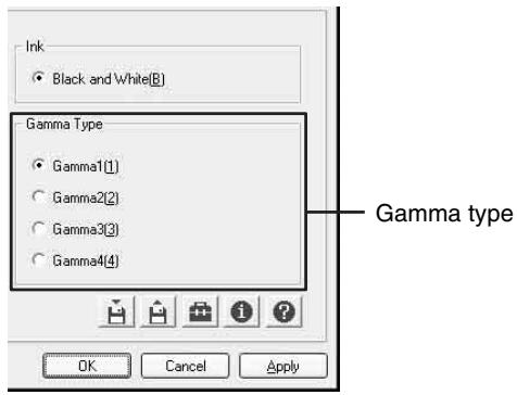 SONY LPR-1000MD - Selecting the Gamma Type - 1