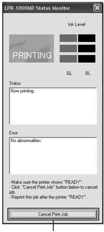 SONY LPR-1000MD - Click the [Job] button. - 1