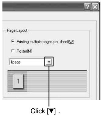 SONY LPR-1000MD - Click [▼] and select the pages to be printed on one sheet. - 1