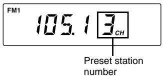SONY SRF-M90 - Using preset stations - 2