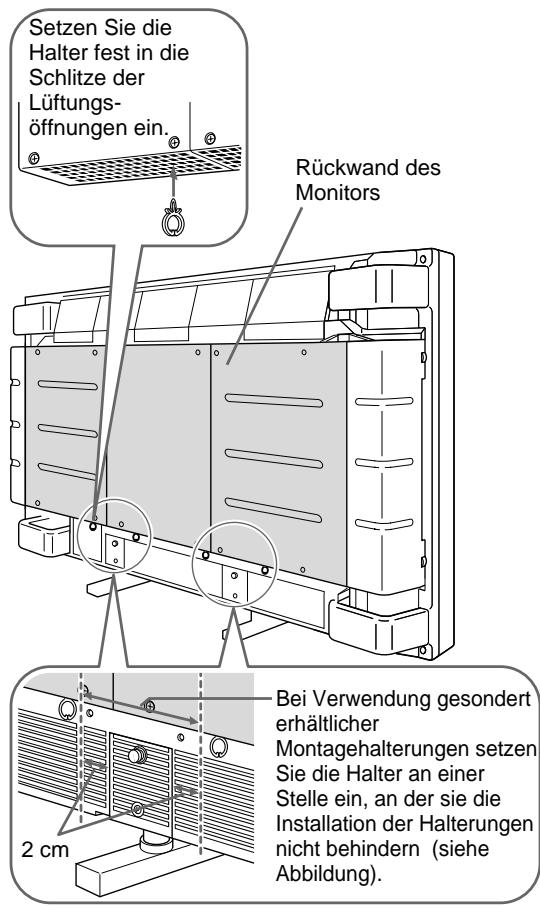 SONY SS-X500A - Schalten Sie unbedingt den Monitor aus, bevor Sie die Lautsprecher an den Monitor anschließen. - 1
