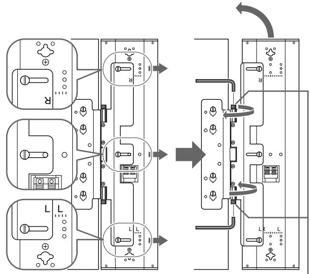 SONY SS-X500A - Regolazione delle angolazioni dei diffusori - 2