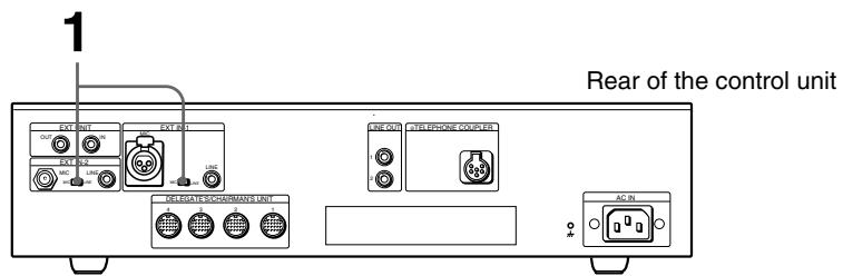 SONY SX-T100 - Adjusting the input level of the audio signal from equipment connected to EXT IN-1/2 connectors - 1