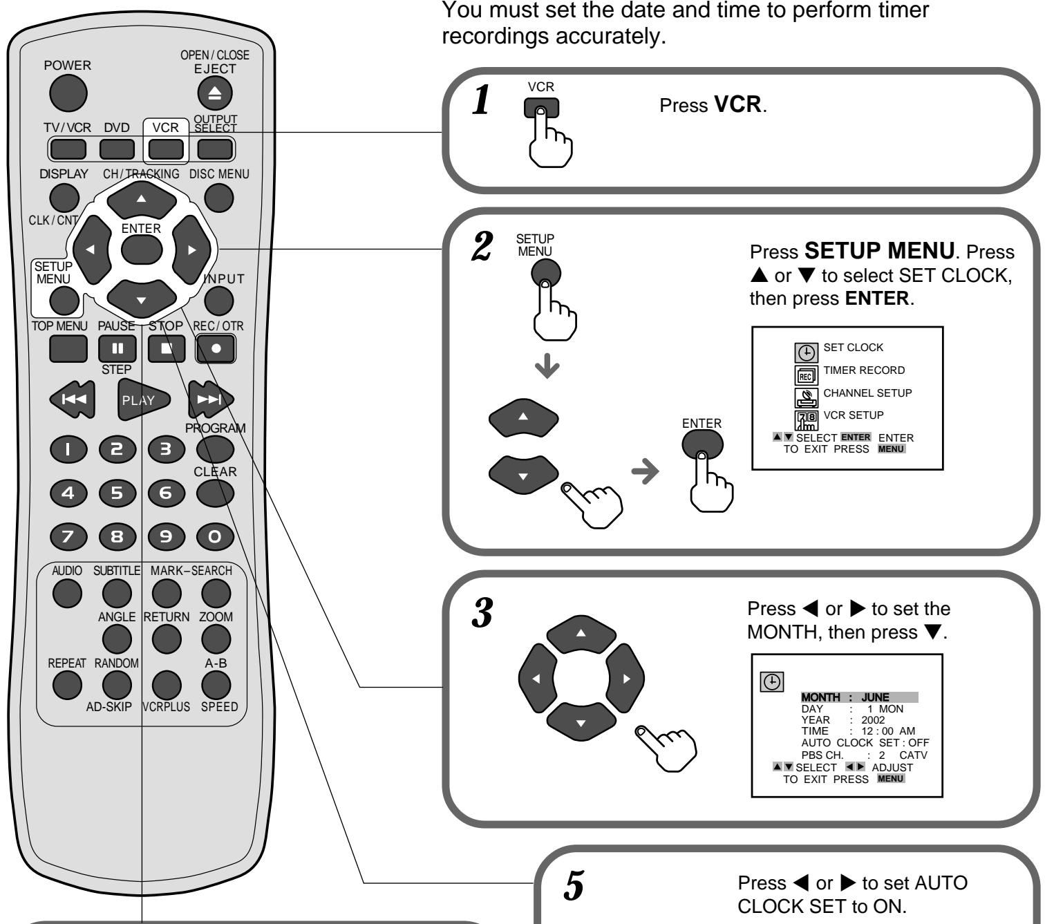 SONY VMC-P10 - Setting the Clock - 1