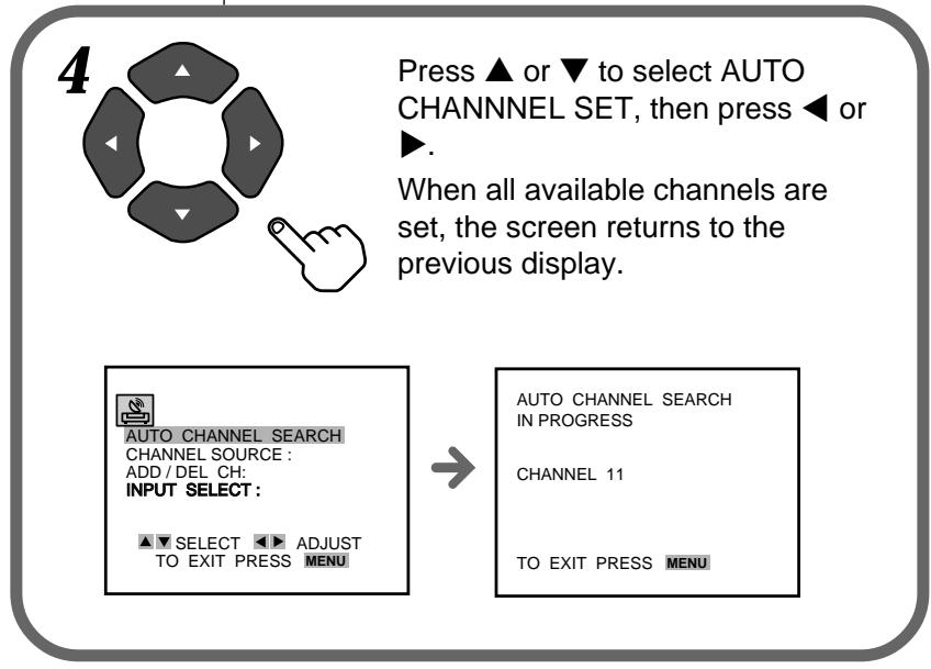 SONY VMC-P10 - Setting the VCR channels - 2