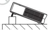 SONY VPL-CS5 - Tilting the unit out of the range of the adjuster setting - 1