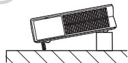 SONY VPL-CS5 - Tilting the unit out of the range of the adjuster setting - 2