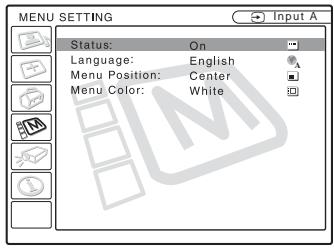 SONY VPL-CS5 - Pulse la tecla MENU. - 2