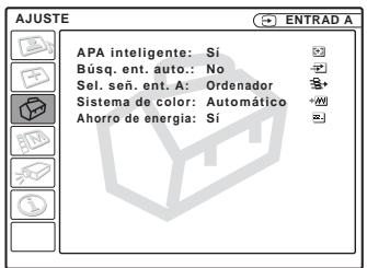 SONY VPL-CS5 - El menu AJUSTE - 1