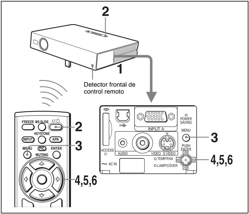 SONY VPL-CS5 - Selección delidioma del menu - 1