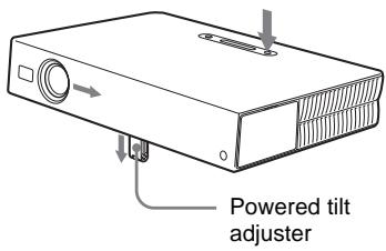 SONY VPL-CS5 - To adjust the height - 1