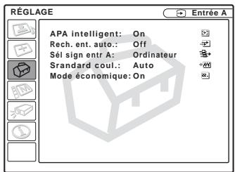 SONY VPL-CS5 - Menu réglage - 1