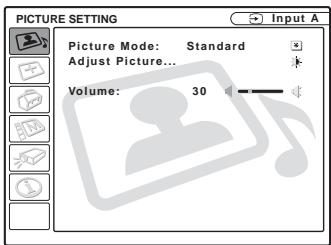 SONY VPL-CS5 - Sélection de la langue de menu - 2