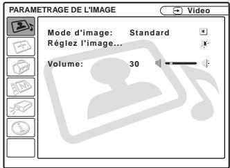 SONY VPL-CS5 - Menu paramétrage de l'image - 1